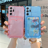 Card Slot Holder Soft Case For Samsung Galaxy