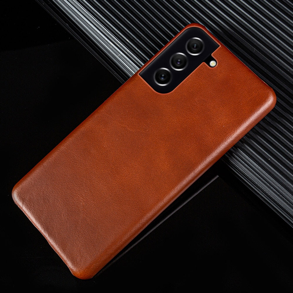Aesthetic Vintage Leather Case For Samsung