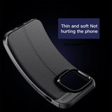 Leather Texture Soft Silicone Case For iPhone