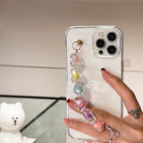 Cute Love Heart Chain Phone Case for iPhone