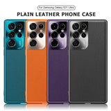 Leather Camera Protection Case For Samsung Galaxy