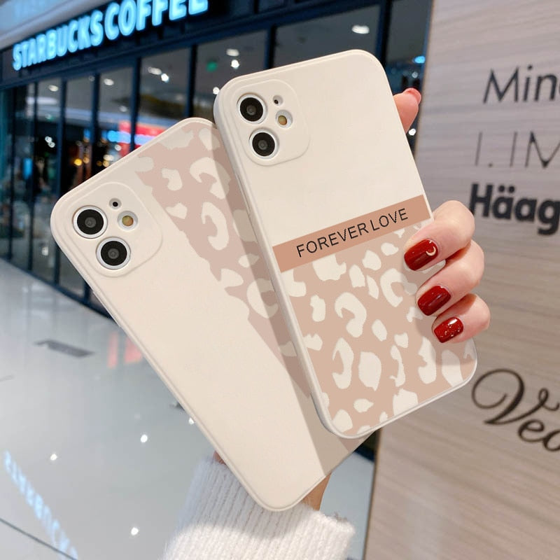 Leopard Print Silicone Phone Case For iPhone