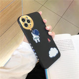 Astronaut Liquid silicone Phone case for iPhone