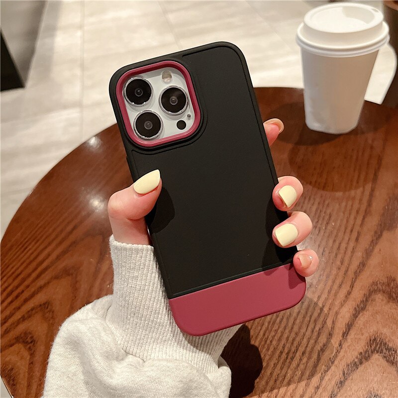 Luxury 3 in 1 Armor Bumper Case For iPhone