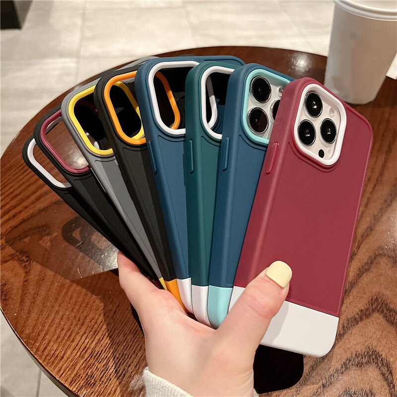 Luxury 3 in 1 Armor Bumper Case For iPhone