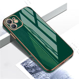 Ultra-thin Plating Soft Square Frame Case for iPhone