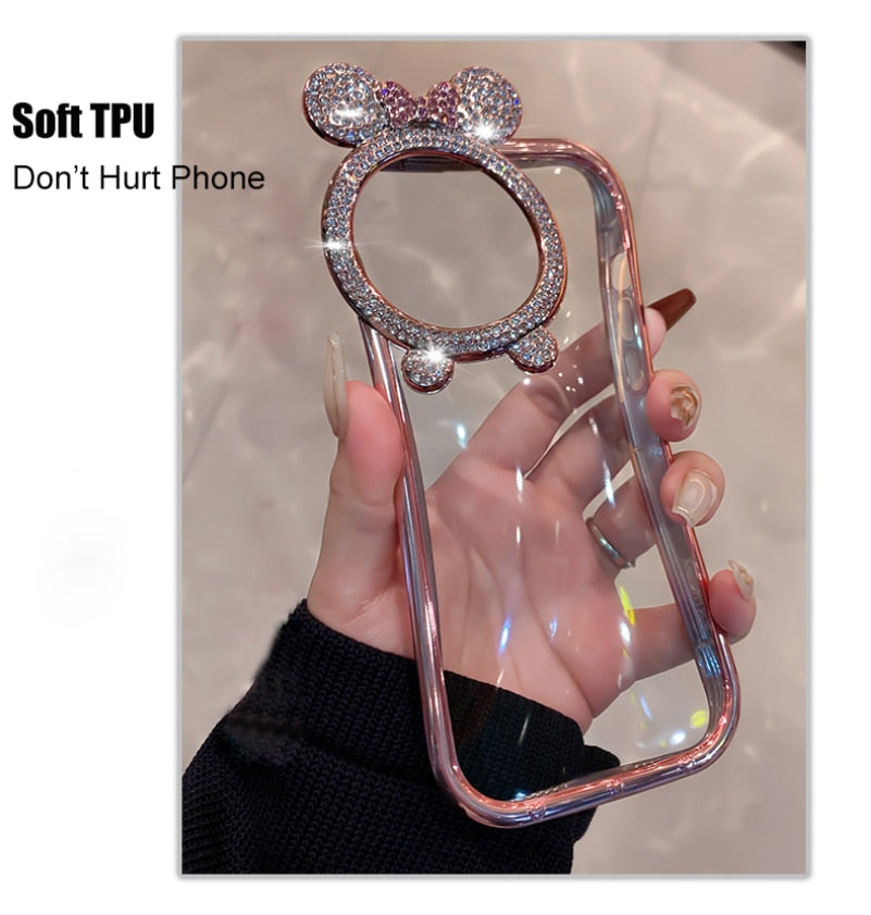 Diamond Bear Ear Case for iPhone