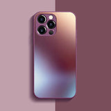 Silicone Frosted Glass Shockproof Case for iPhone