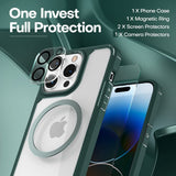 Magnetic Glass Lens Protector Case For iPhone