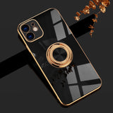 Luxury Plating Ring Holder Case For iPhone