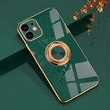 Luxury Plating Ring Holder Case For iPhone