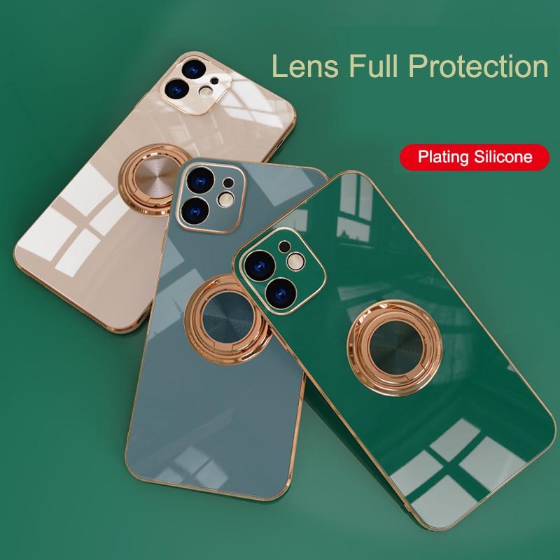 Luxury Plating Silicone Case For iPhone