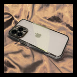 Silicone Plating Square Frame Clear Case For iPhone