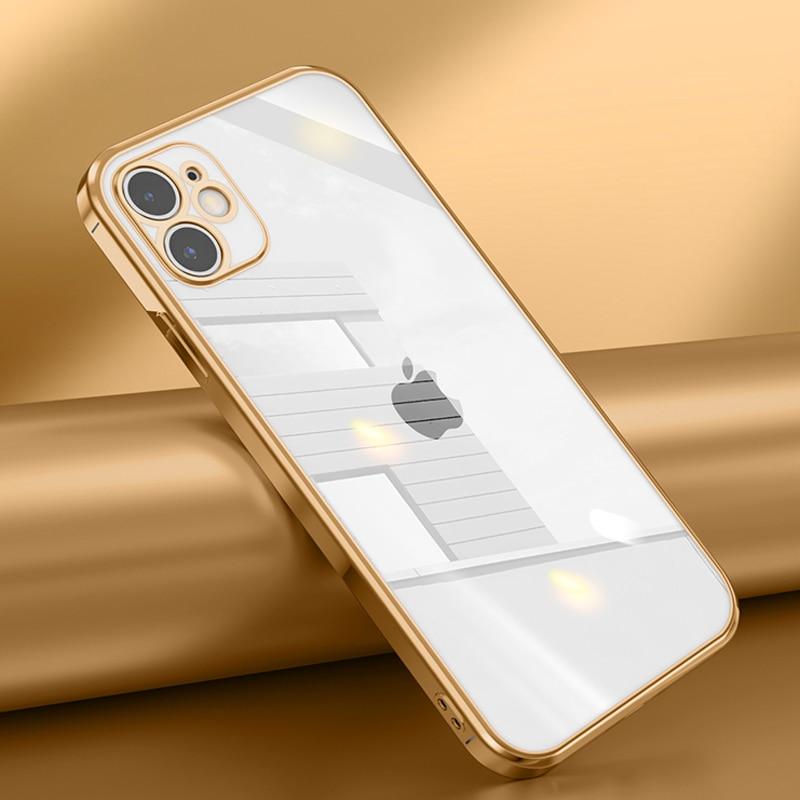 Luxury Plating Transparent Case For iPhone