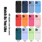 Luxury Shockproof Silicone Wallet Case For iPhone