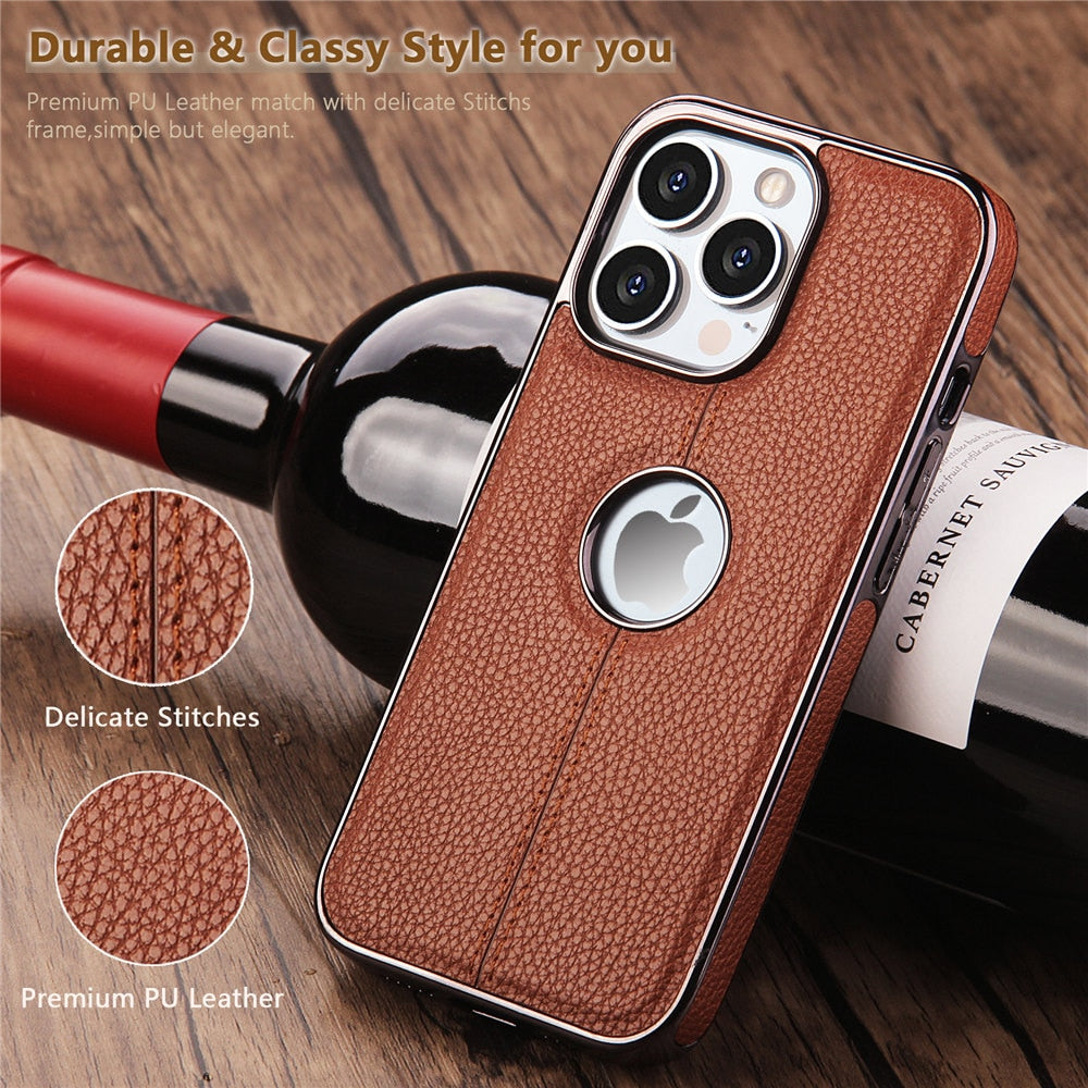 Luxury Texture Leather Case for iPhone