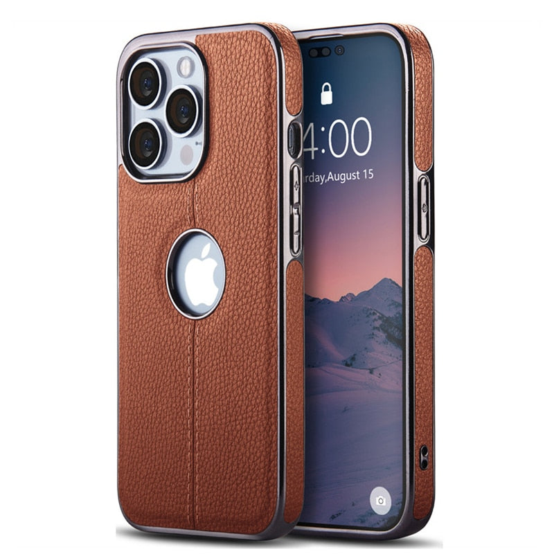 Luxury Texture Leather Case for iPhone