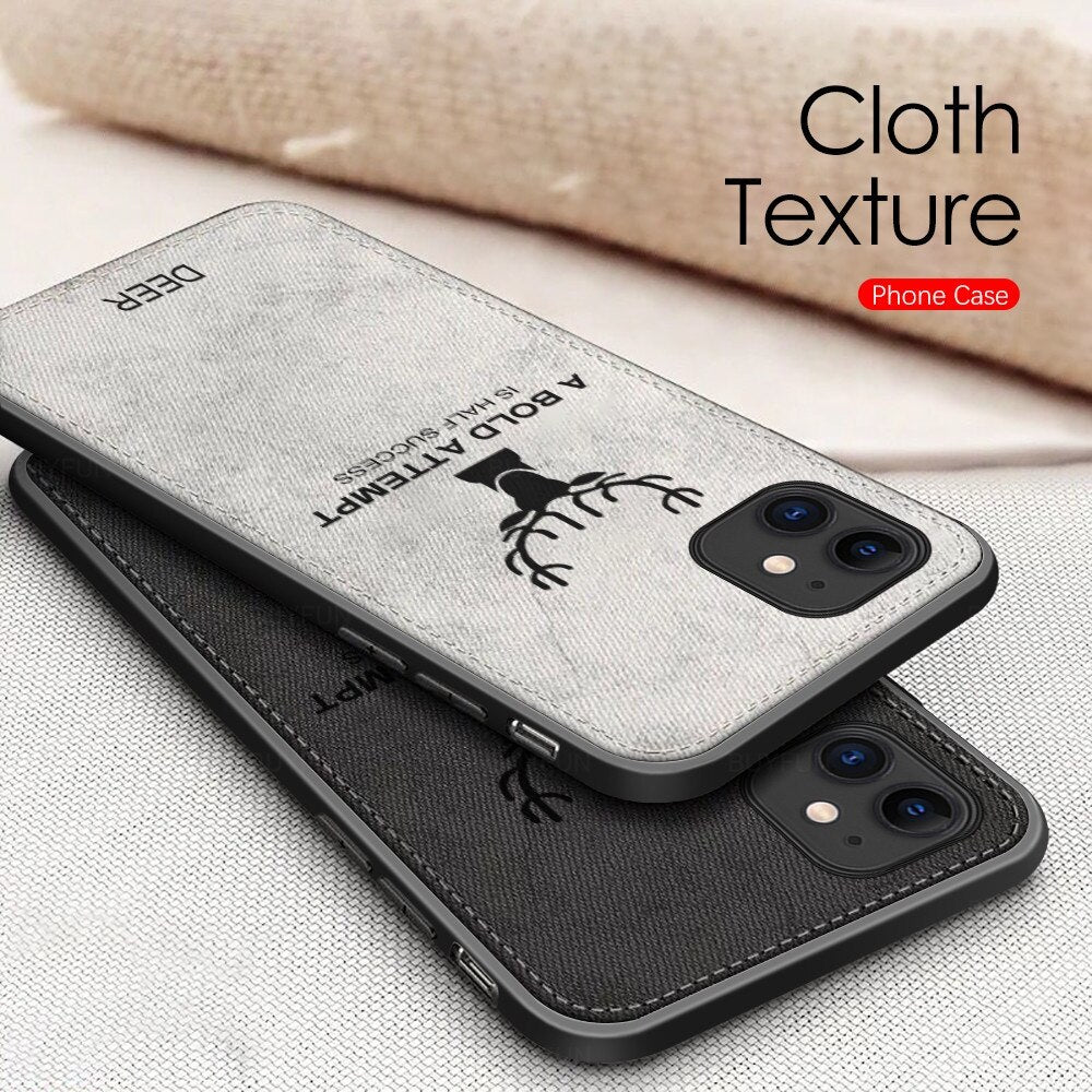 Luxuy Christmas Deer Cloth Case For iPhone