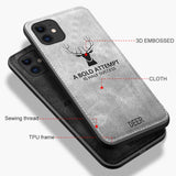 Luxuy Christmas Deer Cloth Case For iPhone