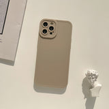 Matte Soft Silicone Case For iPhone