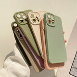 Matte Soft Silicone Case For iPhone