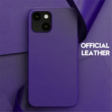 Original Leather Soft Silicone Matte Case For iPhone