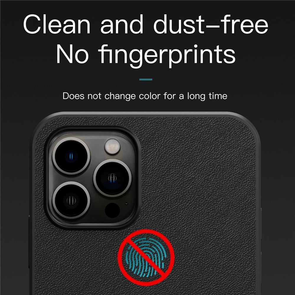 Original Leather Soft Silicone Matte Case For iPhone