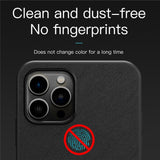 Original Leather Soft Silicone Matte Case For iPhone