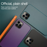 Original Leather Soft Silicone Matte Case For iPhone