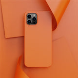 Original Leather Soft Silicone Matte Case For iPhone