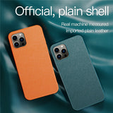 Original Leather Soft Silicone Matte Case For iPhone