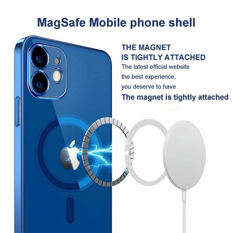 Clear Magsafe Magnetic Wireless Charging Case For iPhone