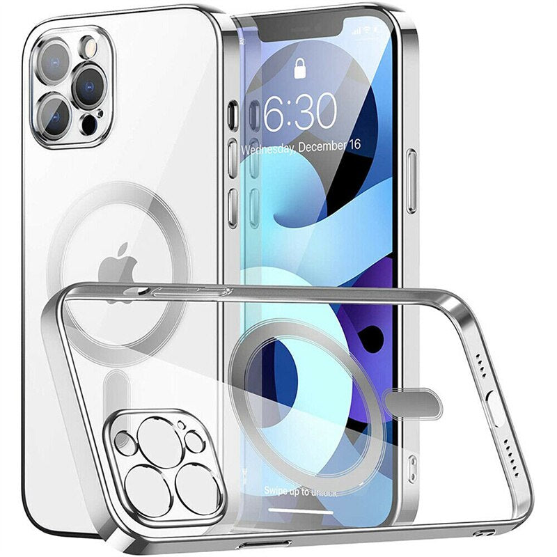 Clear Magsafe Magnetic Wireless Charging Case For iPhone