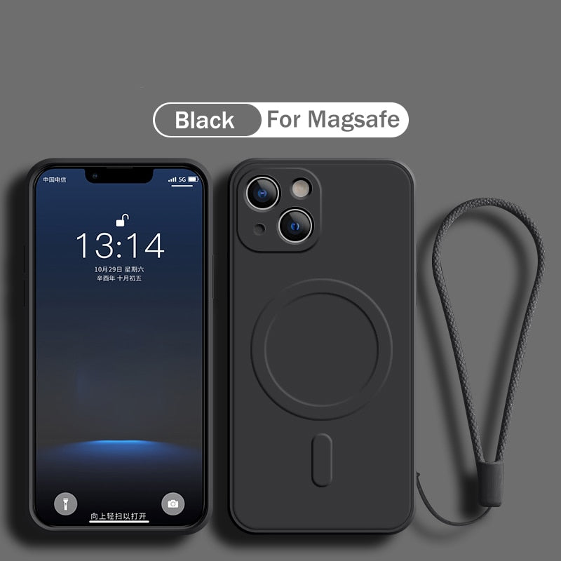 Silicone Magsafe Magnetic Wireless Charging Case For iPhone