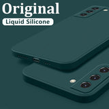 Custodia per telefono quadrata in silicone liquido per Samsung 