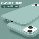 Liquid Silicone Square Phone Case For iPhone