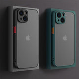 Shockproof Clear Matte Phone Case For iPhone
