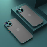 Clear Hard Shockproof Armor Matte Case For iPhone