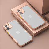 Clear Hard Shockproof Armor Matte Case For iPhone