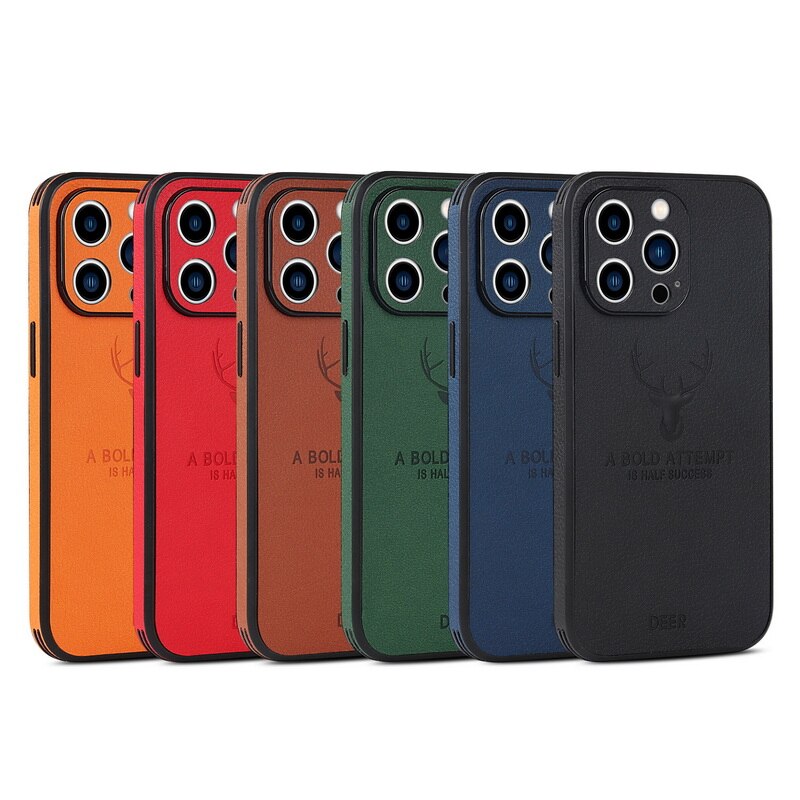 Shockproof Leather Silicone Soft Case For iPhone