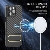 Magnetic Lens Protector Kickstand Case For iPhone