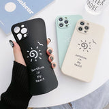 Cartoon Sun Pattern Soft Case For iPhone