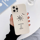 Cartoon Sun Pattern Soft Case For iPhone