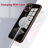 Elk pattern Square Plating Case For iPhone