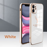 Elk pattern Square Plating Case For iPhone