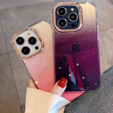 Glitter Bling Purple Gradient Case For iPhone