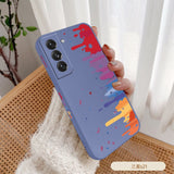 Watercolor Liquid Silicone Case For Samsung Galaxy