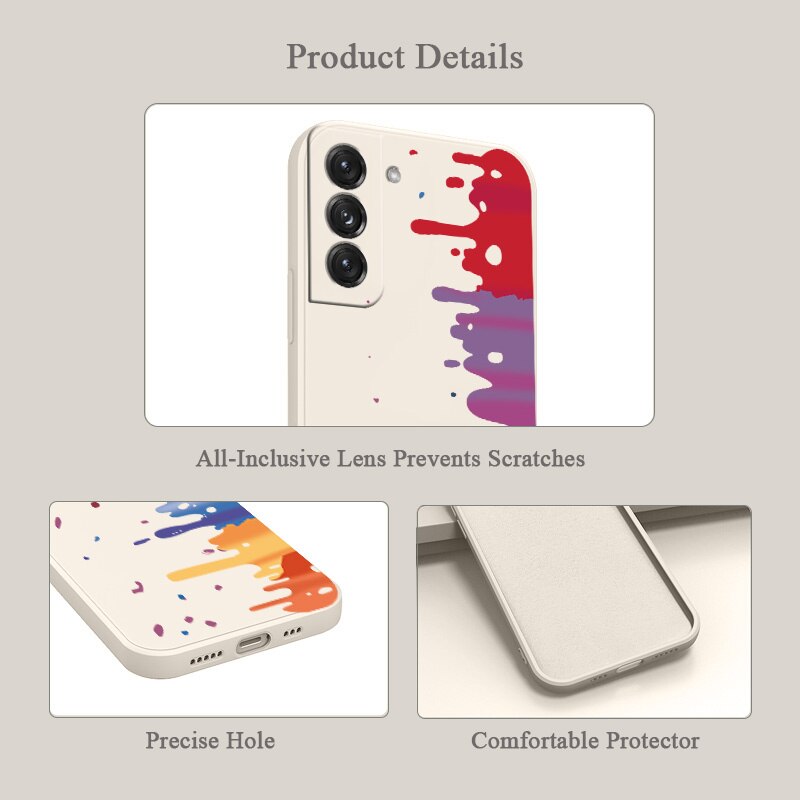 Watercolor Liquid Silicone Case For Samsung Galaxy