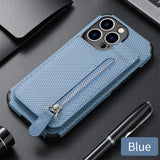 Zipper Cards Wallet Leather Phone Case For iPhone