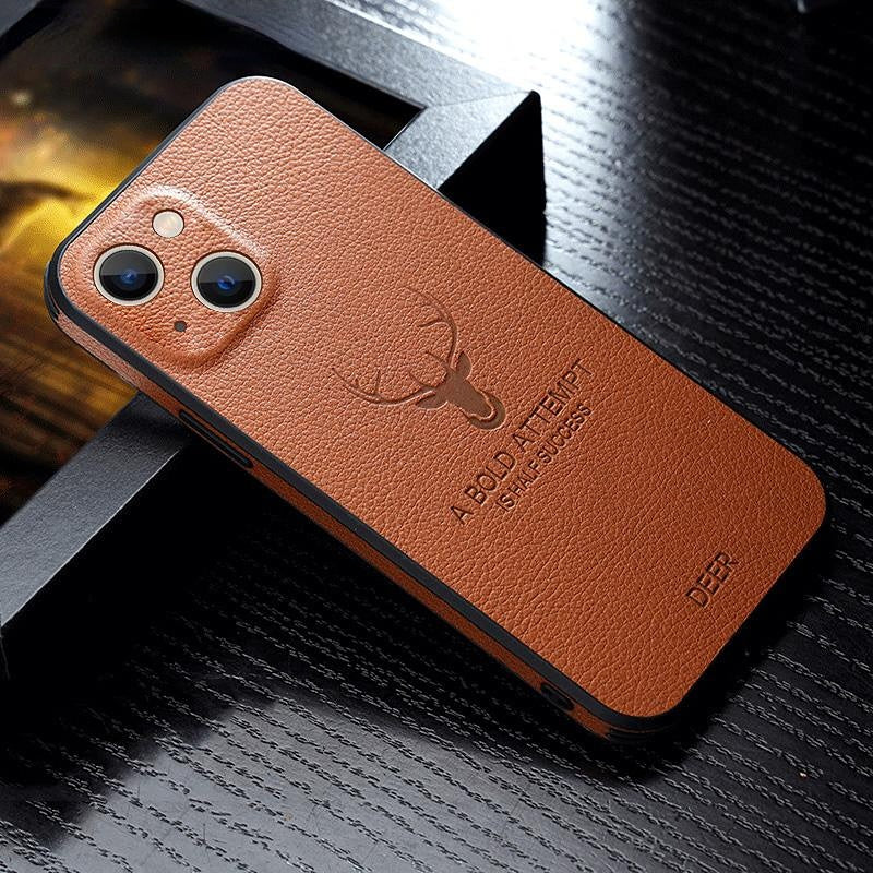 Shockproof Leather Silicone Soft Case For iPhone